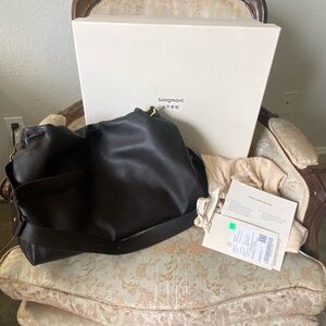 Songmont Ebony Leather Gather Bag